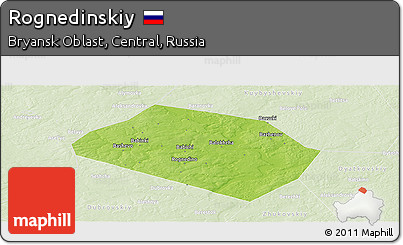 Physical Panoramic Map of Rognedinskiy, lighten