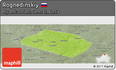 Physical Panoramic Map of Rognedinskiy, semi-desaturated