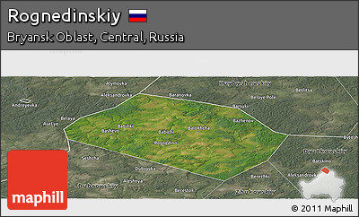 Satellite Panoramic Map of Rognedinskiy, semi-desaturated