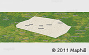 Shaded Relief Panoramic Map of Rognedinskiy, satellite outside