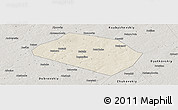 Shaded Relief Panoramic Map of Rognedinskiy, semi-desaturated