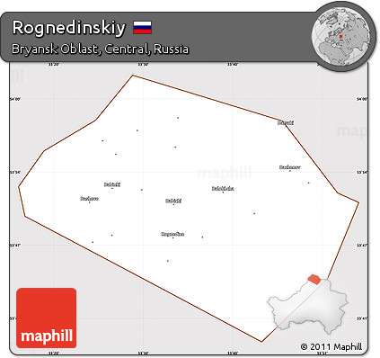 Classic Style Simple Map of Rognedinskiy, cropped outside