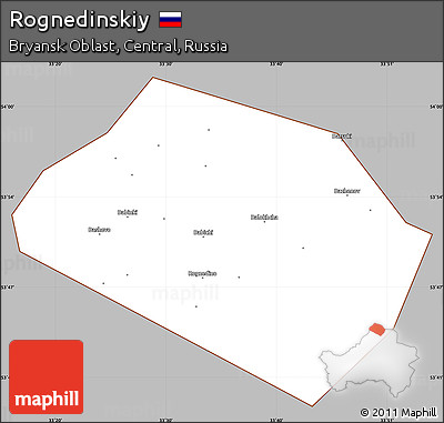 Gray Simple Map of Rognedinskiy, cropped outside