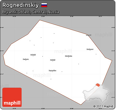 Gray Simple Map of Rognedinskiy, cropped outside