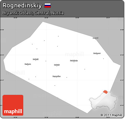 Gray Simple Map of Rognedinskiy, single color outside