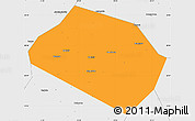 Political Simple Map of Rognedinskiy, single color outside, borders and labels