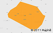 Political Simple Map of Rognedinskiy, single color outside