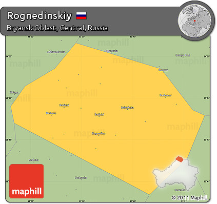 Savanna Style Simple Map of Rognedinskiy