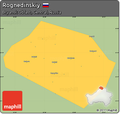 Savanna Style Simple Map of Rognedinskiy, single color outside