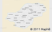 Classic Style 3D Map of Kaluga Oblast, single color outside