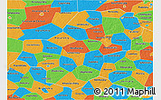 Political 3D Map of Kaluga Oblast