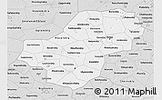 Silver Style 3D Map of Kaluga Oblast