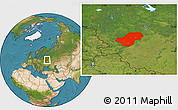 Satellite Location Map of Kaluga Oblast