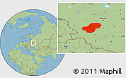 Savanna Style Location Map of Kaluga Oblast