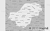 Gray Map of Kaluga Oblast