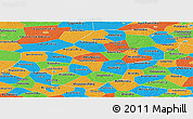 Political Panoramic Map of Kaluga Oblast
