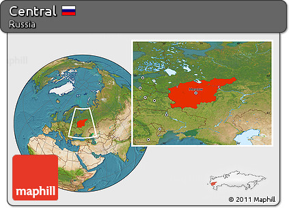 Satellite Location Map of Central