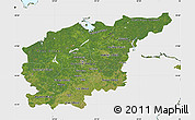 Satellite Map of Central, single color outside