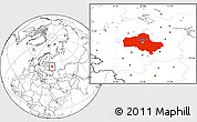 Blank Location Map of Moscow Oblast