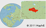 Savanna Style Location Map of Moscow Oblast