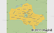 Savanna Style Map of Moscow Oblast, single color outside