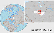 Gray Location Map of Mytischinskiy, highlighted parent region