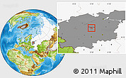 Physical Location Map of Mytischinskiy, highlighted country, highlighted grandparent region
