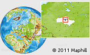 Physical Location Map of Mytischinskiy, highlighted parent region