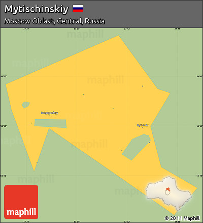 Savanna Style Simple Map of Mytischinskiy, single color outside