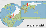 Savanna Style Location Map of Naro-Fominsk, highlighted country, highlighted parent region, within the entire country