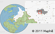 Savanna Style Location Map of Naro-Fominsk, highlighted country, highlighted parent region
