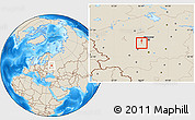 Shaded Relief Location Map of Naro-Fominsk