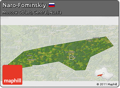 Satellite 3D Map of Naro-Fominskiy, lighten