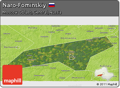 Satellite 3D Map of Naro-Fominskiy, physical outside