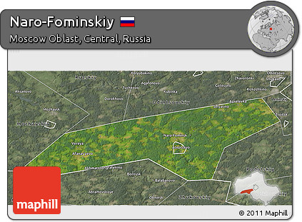 Satellite 3D Map of Naro-Fominskiy, semi-desaturated