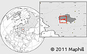 Blank Location Map of Naro-Fominskiy, highlighted country, highlighted parent region