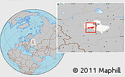 Gray Location Map of Naro-Fominskiy, highlighted parent region