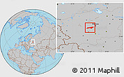 Gray Location Map of Naro-Fominskiy