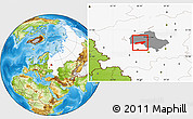 Physical Location Map of Naro-Fominskiy, highlighted country, highlighted parent region