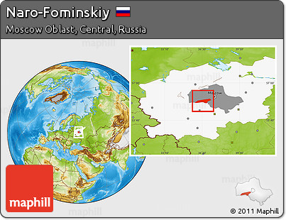 Physical Location Map of Naro-Fominskiy, highlighted parent region, highlighted grandparent region