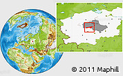 Physical Location Map of Naro-Fominskiy, highlighted parent region, highlighted grandparent region