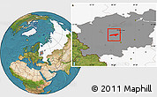 Satellite Location Map of Naro-Fominskiy, highlighted country, highlighted grandparent region