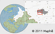 Savanna Style Location Map of Naro-Fominskiy, highlighted country, highlighted parent region, hill shading