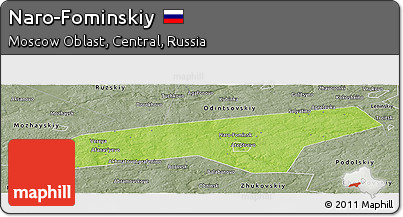Physical Panoramic Map of Naro-Fominskiy, semi-desaturated