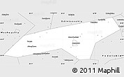 Silver Style Simple Map of Naro-Fominskiy