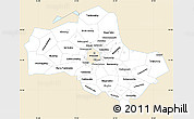 Classic Style Simple Map of Moscow Oblast, single color outside