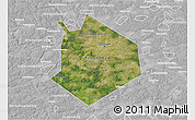 Satellite 3D Map of Moscow, lighten, desaturated