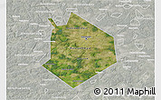Satellite 3D Map of Moscow, lighten, semi-desaturated