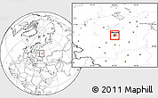 Blank Location Map of Moscow