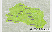 Physical 3D Map of Oryol Oblast, lighten, semi-desaturated